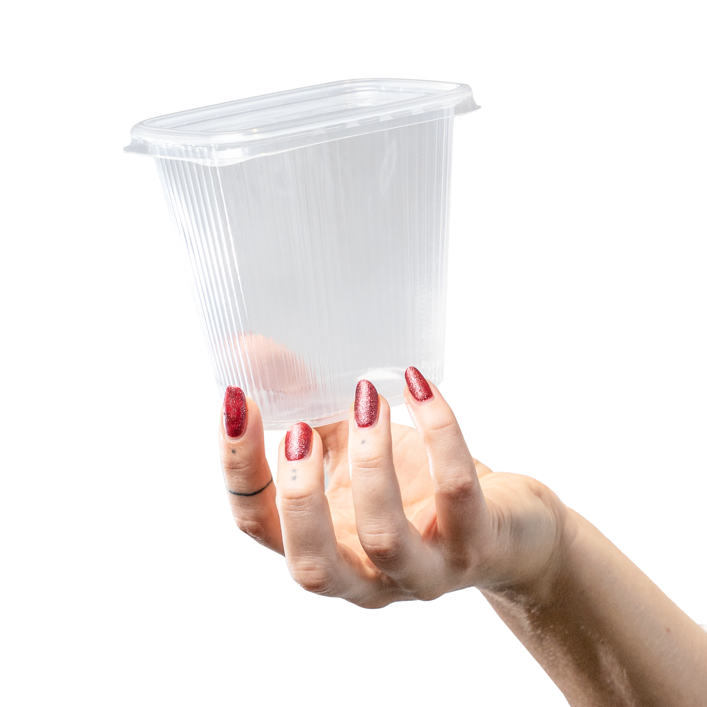 Feinkostschale rechteckig 500ml gerippt - SANDAU